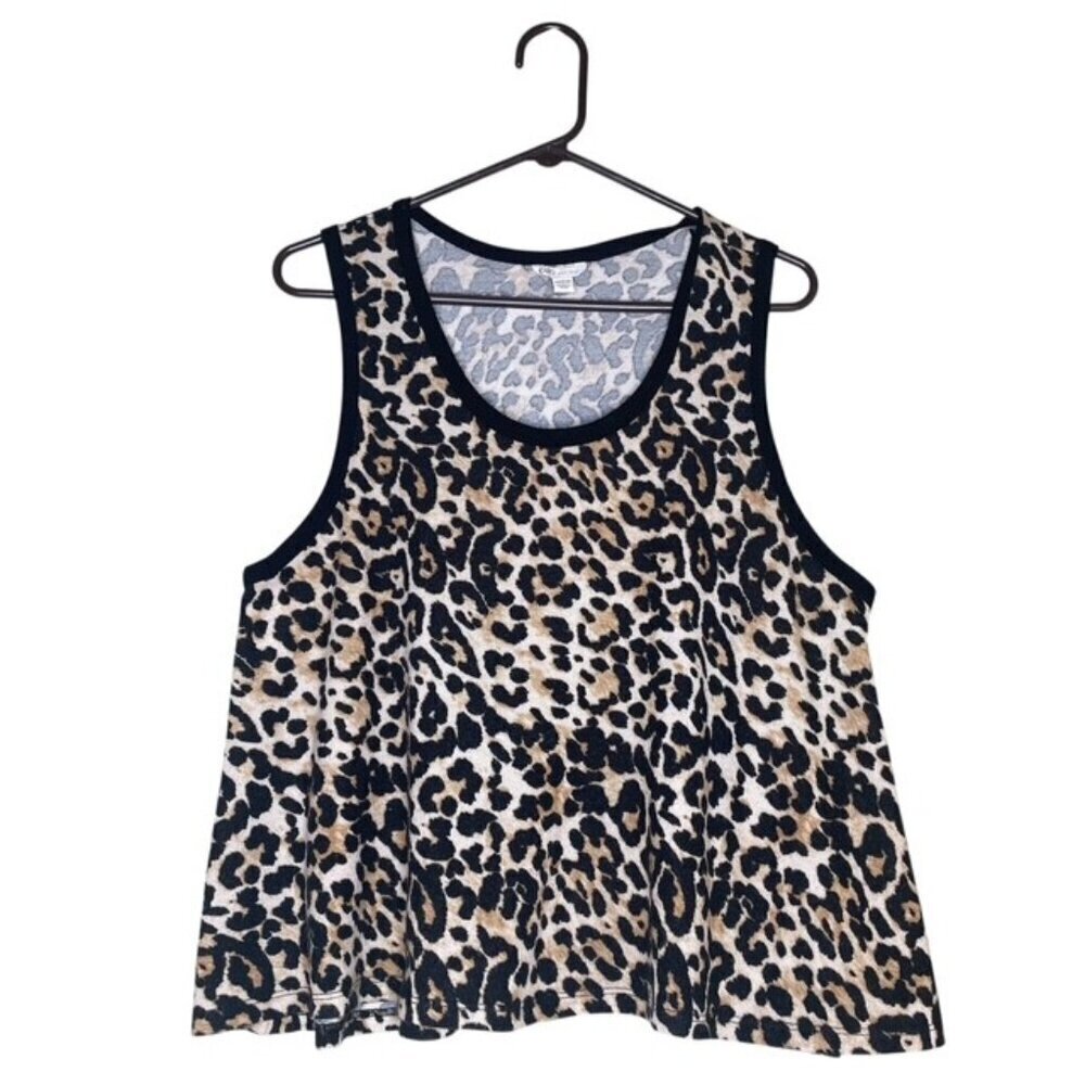 CATO Leopard Print Tank Top, Size 14/16W